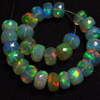 Top Grade High Quality Outstanding - Awesome - Welo Ethiopian OPAL - Micro Faceted Rondell Beads Gorgeous Fire Huge size - 6 - 6.5 mm - 10 pcs